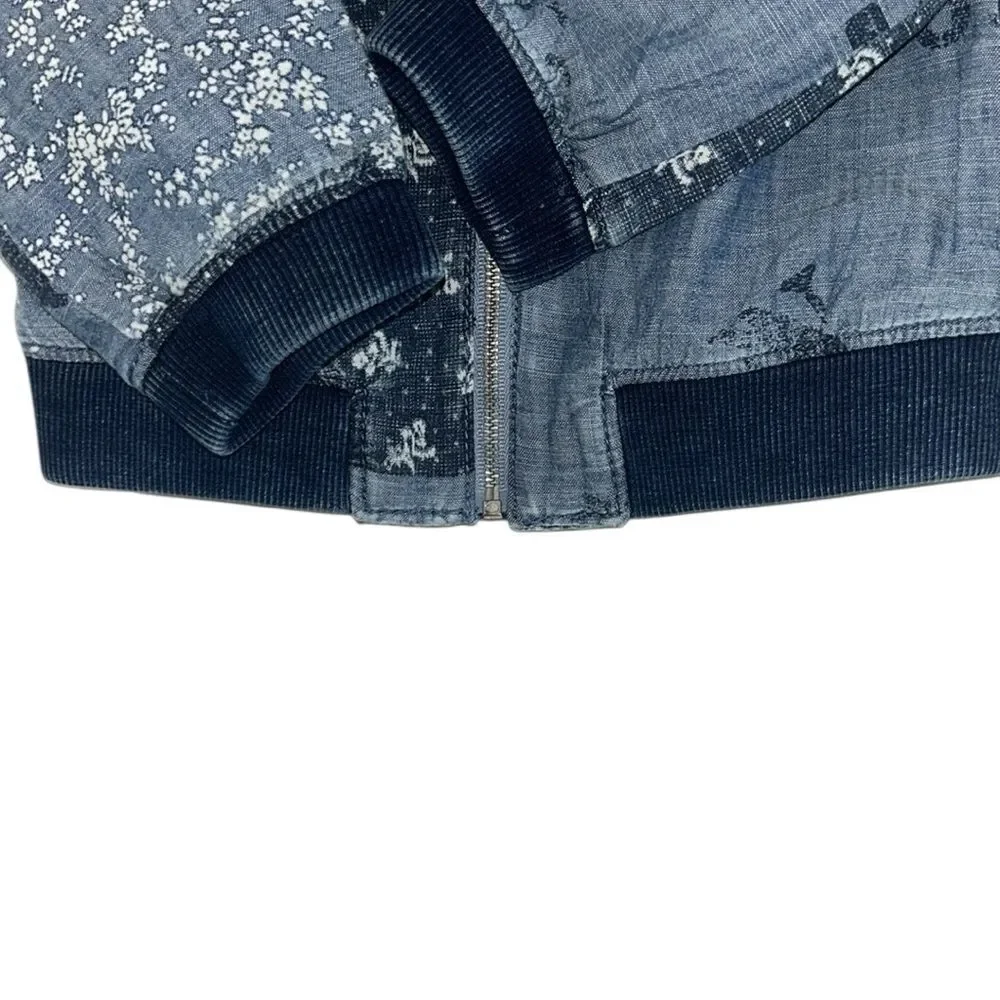 Gap Toddler Blue Bomber Patchwork Jacket(Size 2yrs)